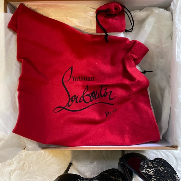 Christian Louboutin Patent Lace Dentelle Psybootie 100 - Picture 7 of 8